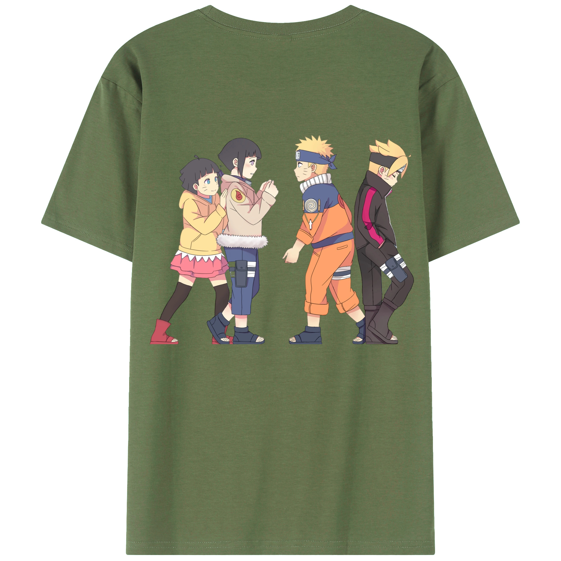 （画像用） NARUTO -ナルト- うずまき ナルト Uzumaki Naruto 綿100％ メンズ半袖Tシャツ（バックプリント） 通気性